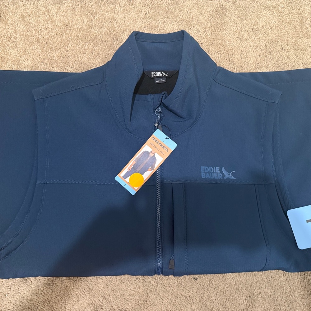 “New” Eddie Bauer Blue Vest sizeL - Picture 3 of 4